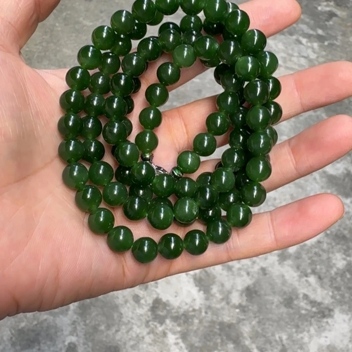 颈饰未镶嵌和田玉毕业卡8项链108