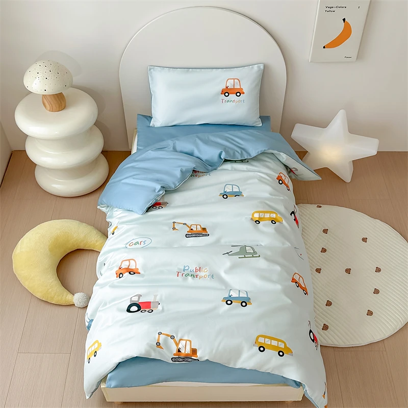 幼儿园被子三件套宝宝入园专用儿童午睡纯棉被褥被套床品六件套装