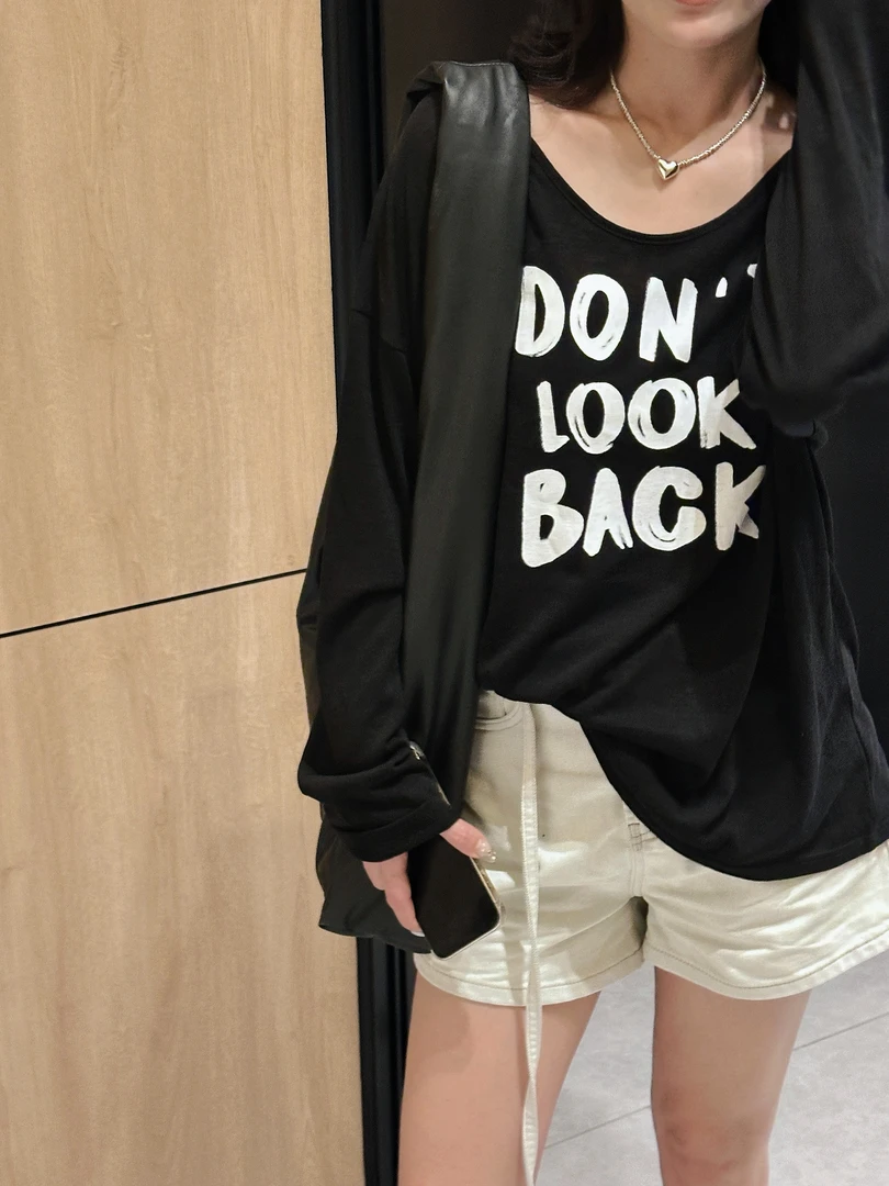 防晒圆领打底衫时尚字母长袖T恤F52G2128