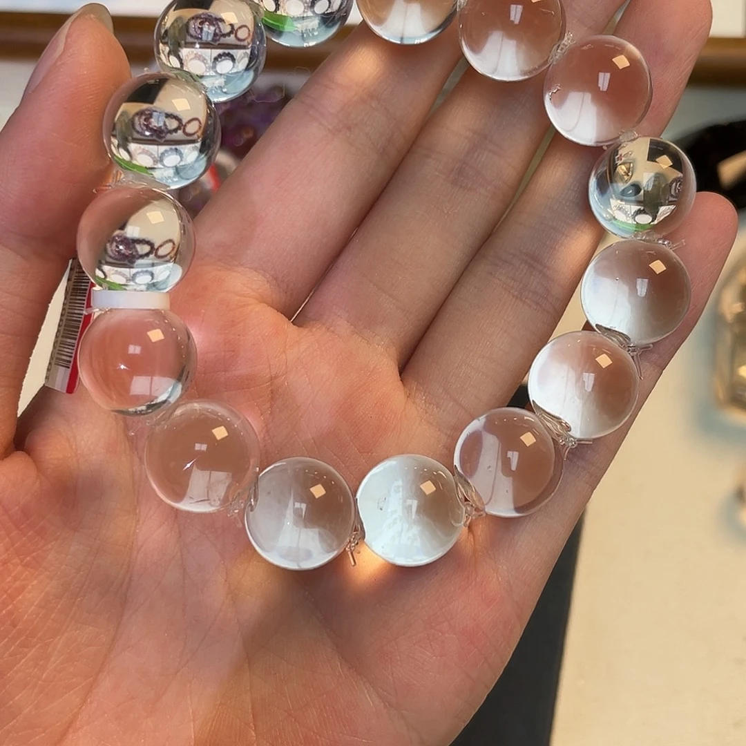 水晶未镶嵌手串白水晶泡泡珠手串sj001 64号