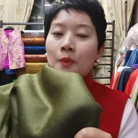 蚕丝3米薄款双面羊绒军绿