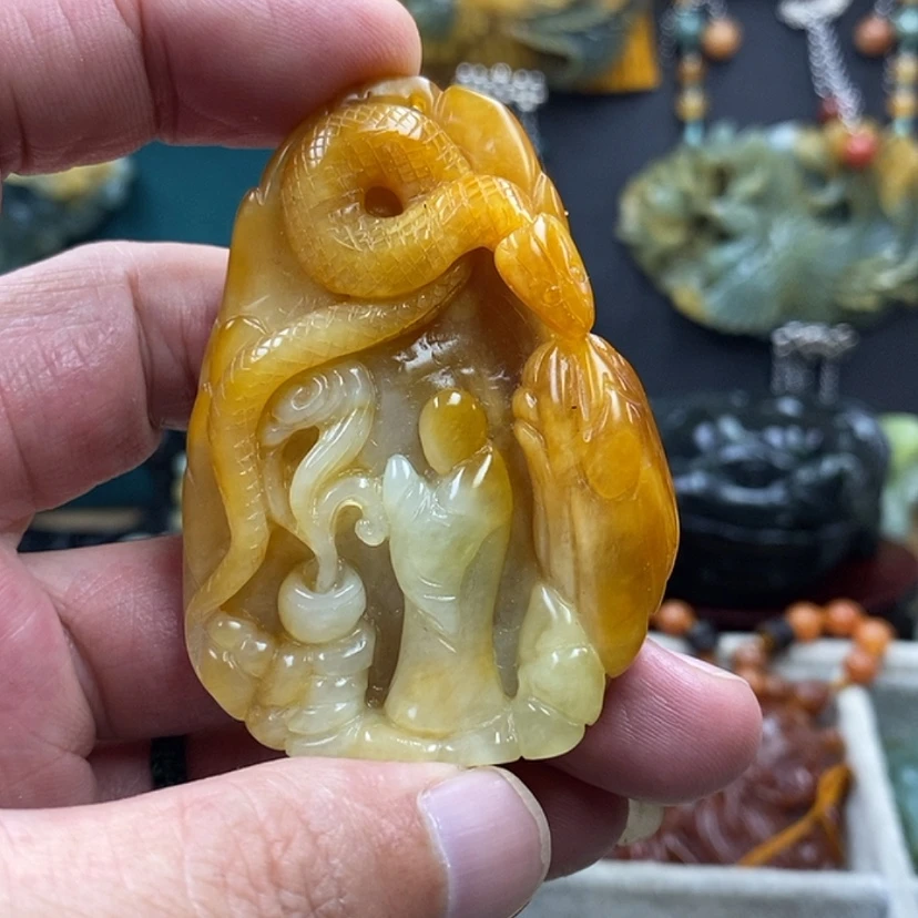 【闪购商品】蛇纹石玉未镶嵌吊坠