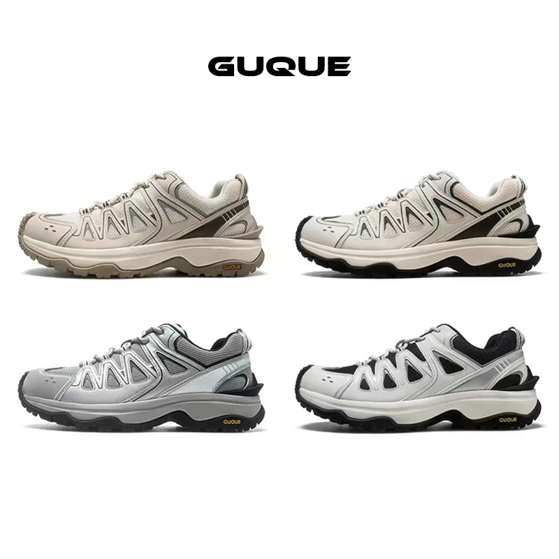 古雀Guque情侣夏季休闲老爹鞋男透气轻便ins潮低帮徒步登山厚底鞋