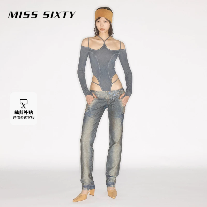 MISS SIXTY × KNWLS 联名系列2026春季新款牛仔裤女复古做旧扎染