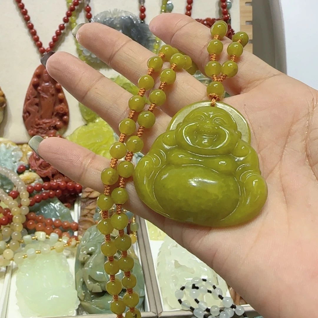 未镶嵌蛇纹石玉吊坠