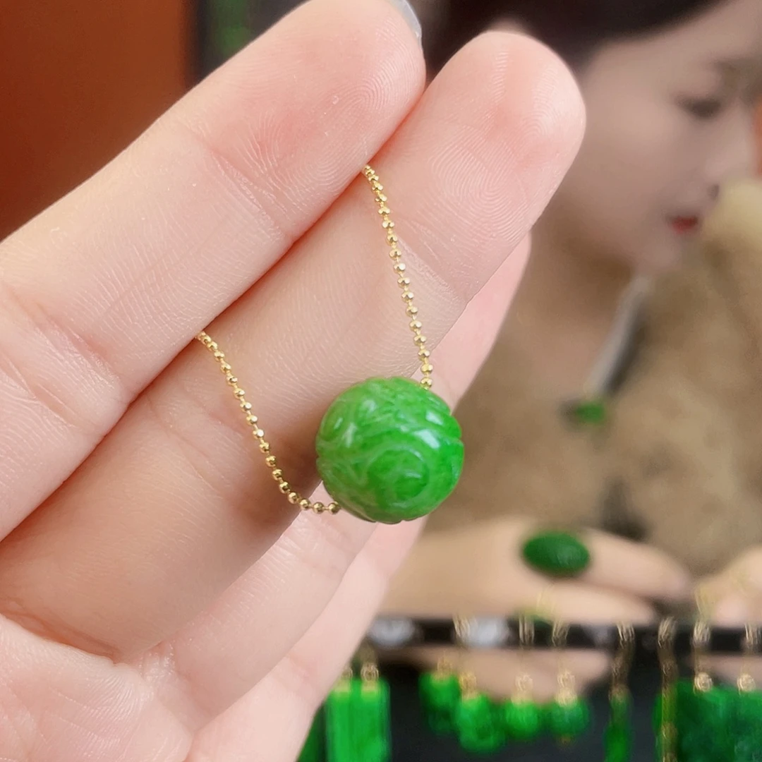 翡翠未镶嵌耳饰饰品