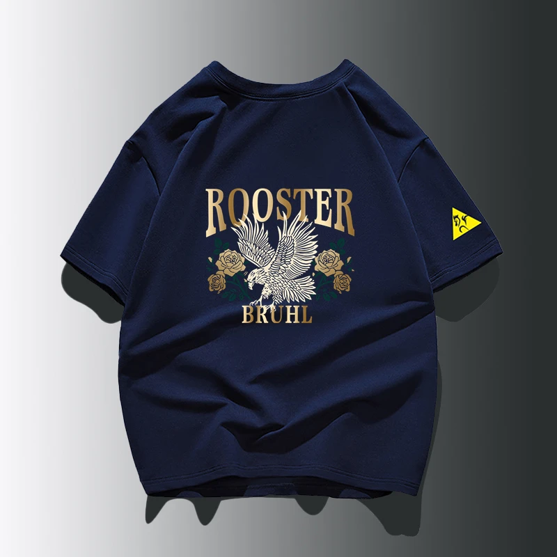 法莱尔公鸡新款正品男士短袖T恤夏季纯棉圆领休闲百搭潮流印花T恤