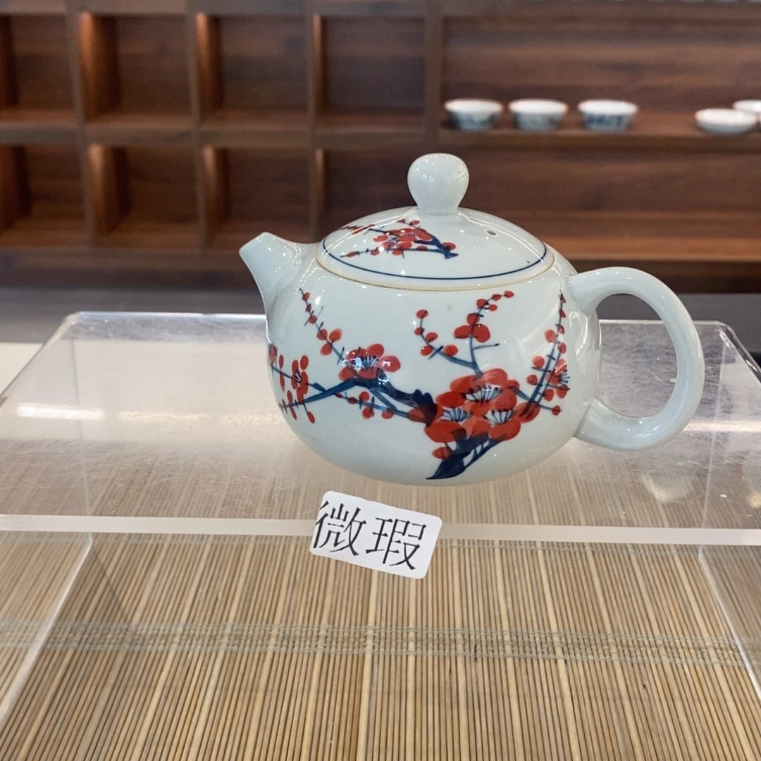 釉下手绘茶具微瑕手工绘制