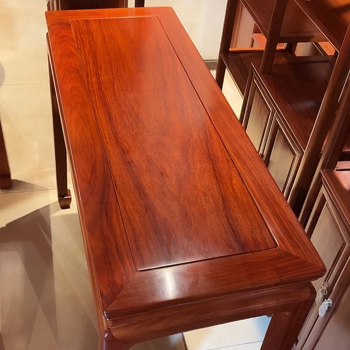 小***夜紫檀木类成套家具缅甸花梨木106条案