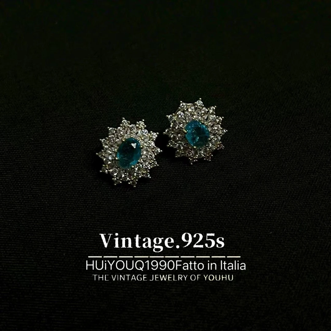 铜合金合成锆石耳饰 铜合金耳饰 263 南极冰川