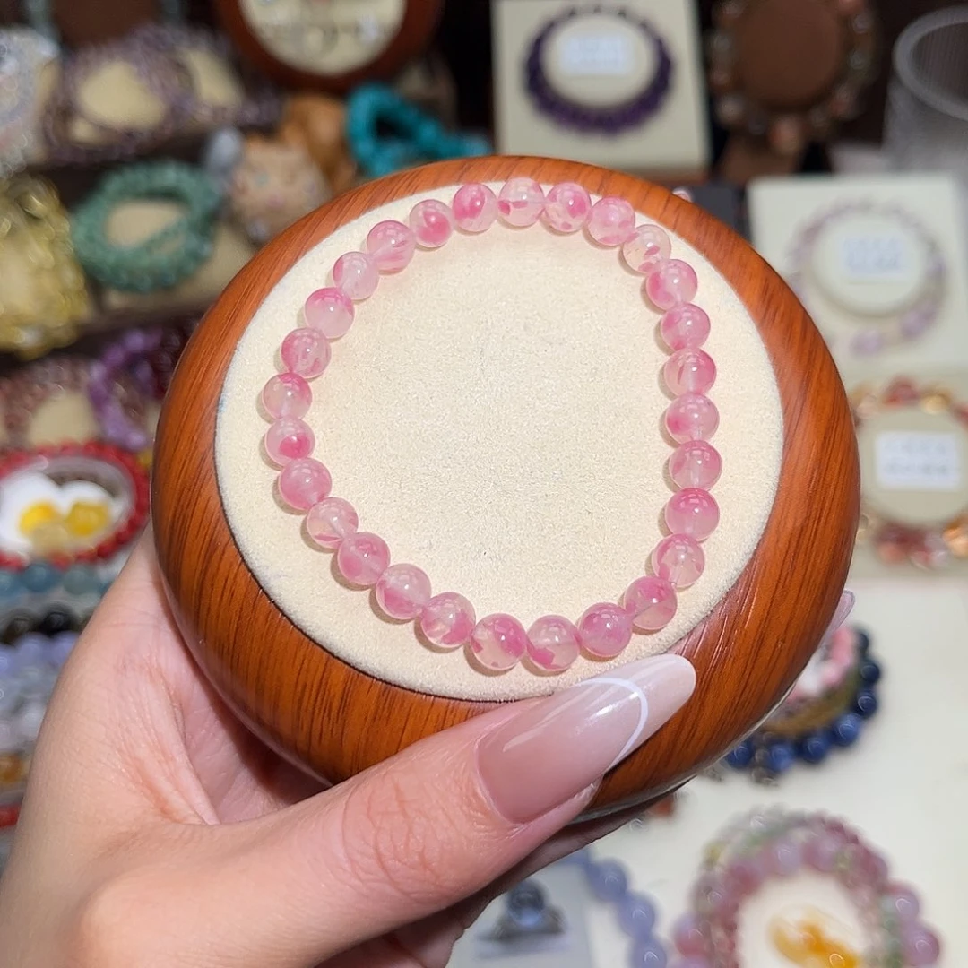 水晶手串未镶嵌灰****猫6.8蔷薇