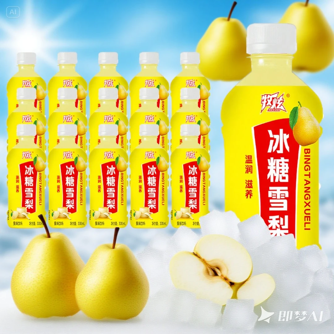 【特价促销】冰糖雪梨饮料300ml*9瓶清润批发梨汁果味饮料