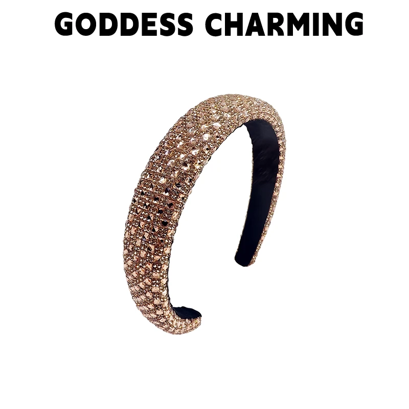 GODDESSCHARMINNG小众超闪香槟色满天星发箍