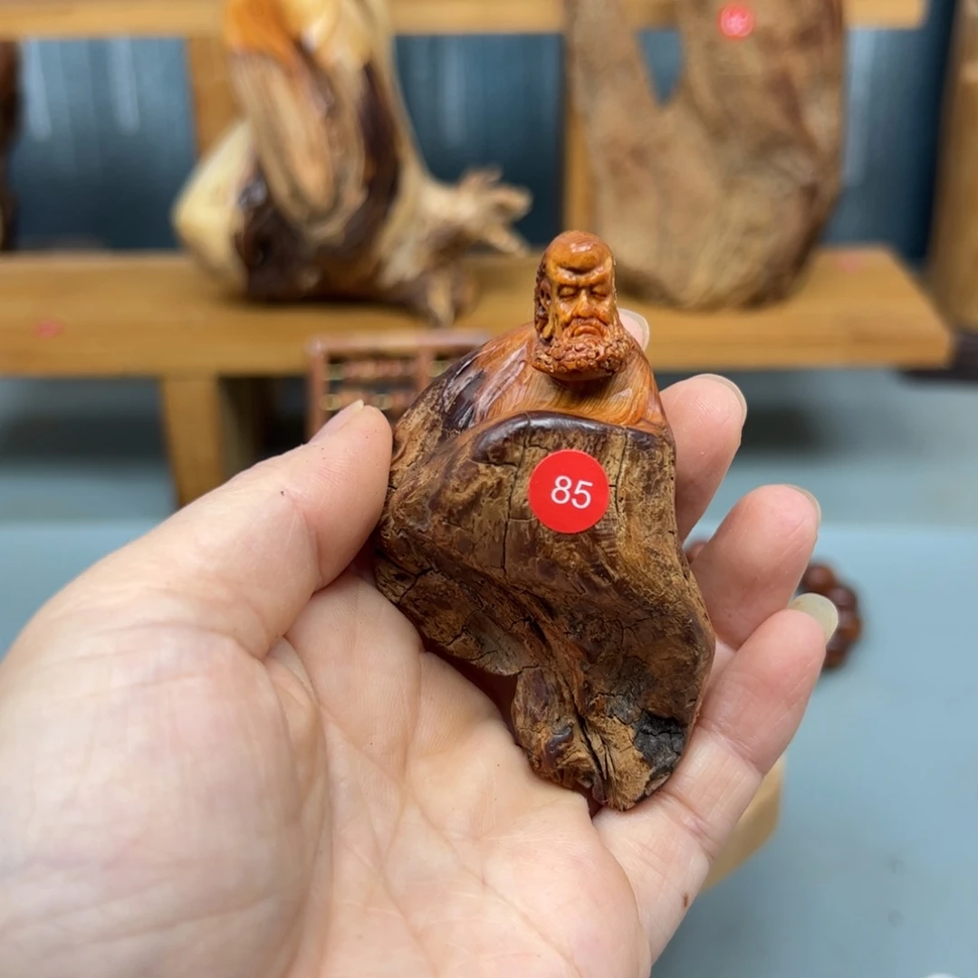 周***木崖柏木摆件手把件