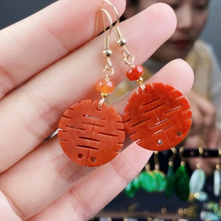 翡翠耳饰未镶嵌饰品