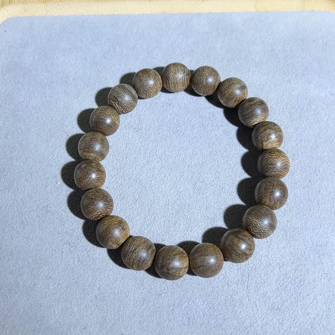 沉香手串天然文莱蛇皮粗纹老料1.1单圈 兰香甜雅