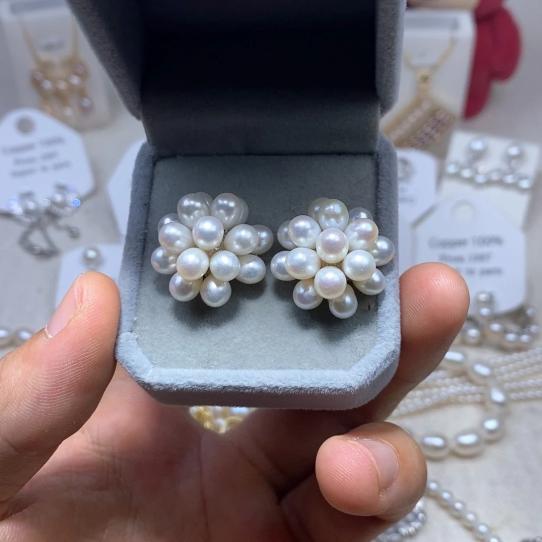 未镶嵌淡水珍珠耳饰
