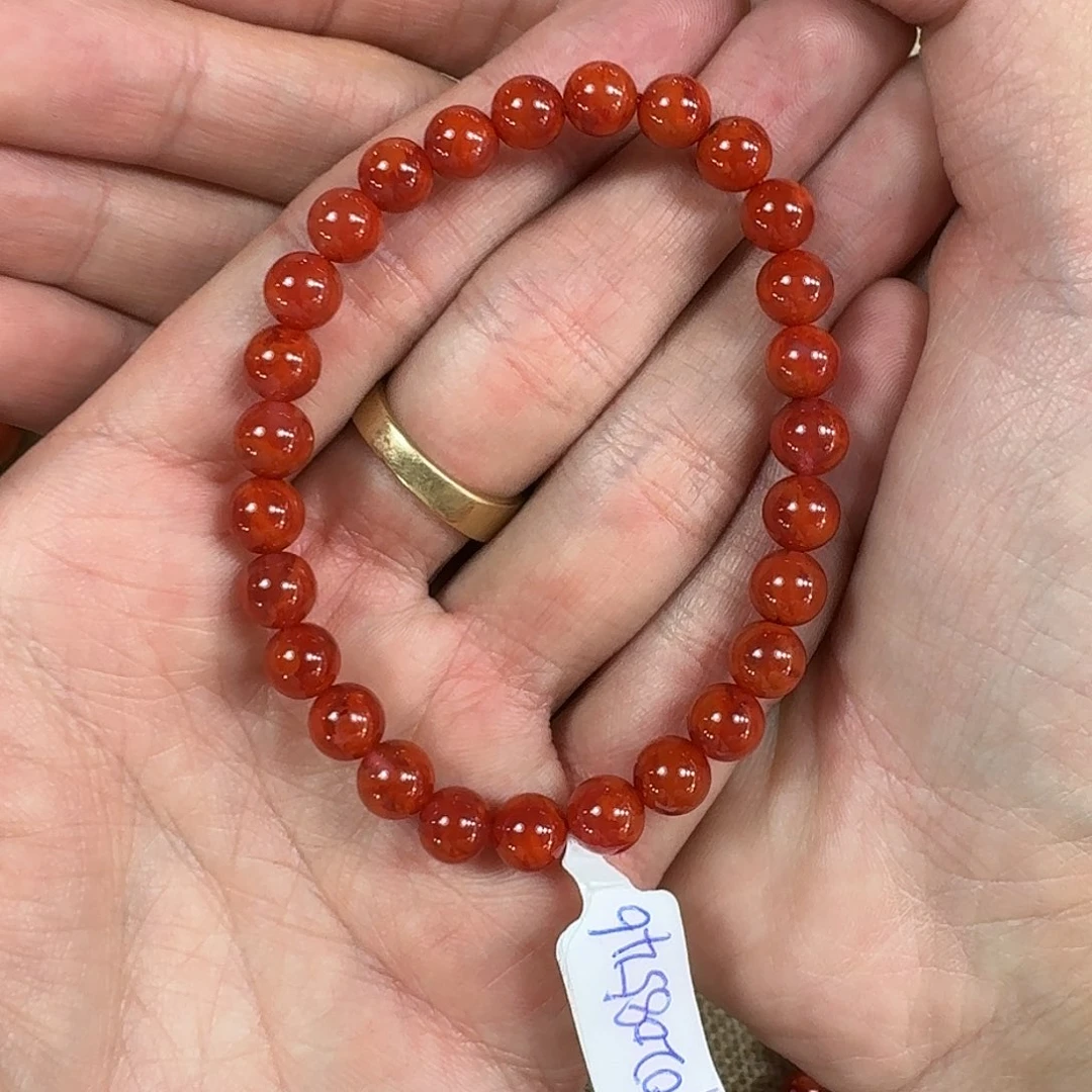 南红玛瑙手链未镶嵌手串原矿南红手串瓦西玫瑰锦7mm