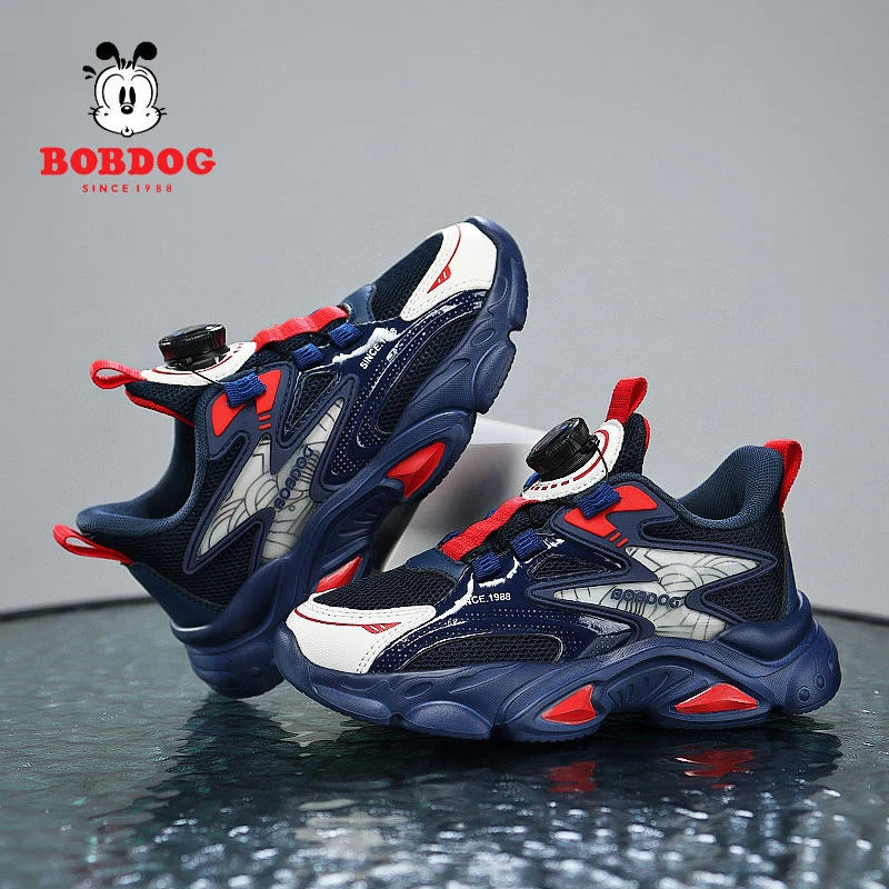 巴布豆男2025新款春季网面透气运动鞋男孩鞋子学生软底校园跑步鞋