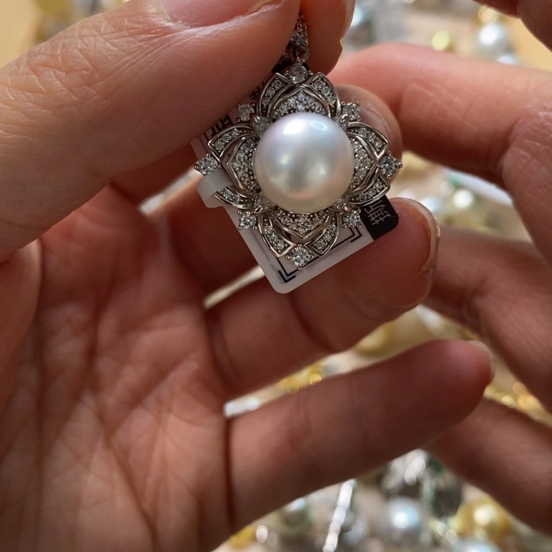 海水珍珠颈饰银S925镶嵌