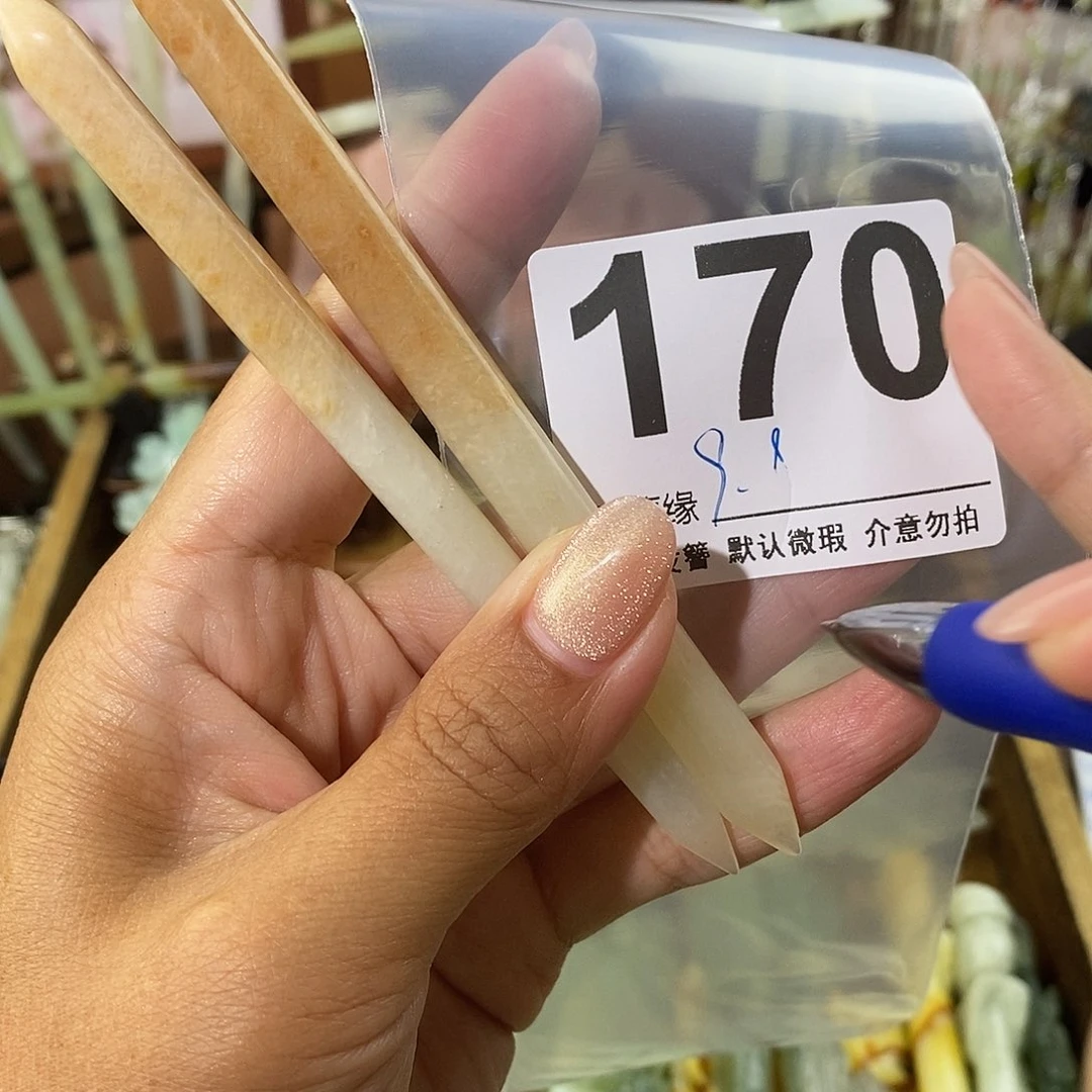 之***鸥蛇纹石玉未镶嵌发饰