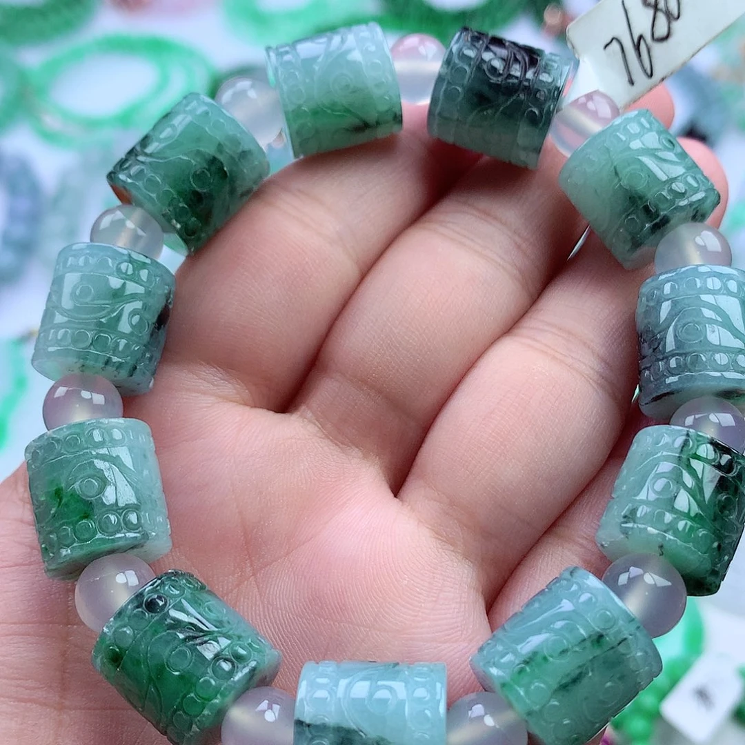 未镶嵌手链翡翠手串