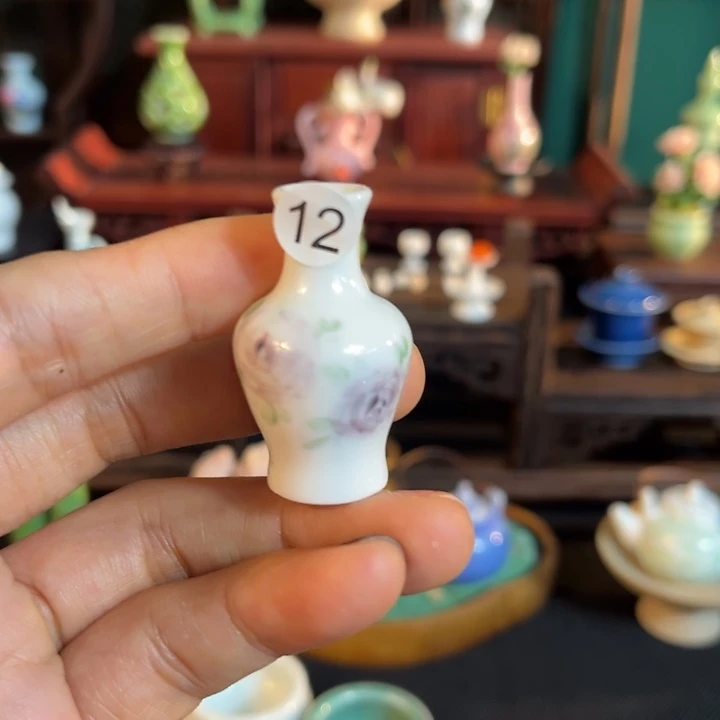 摆件微陶老王迷你花瓶