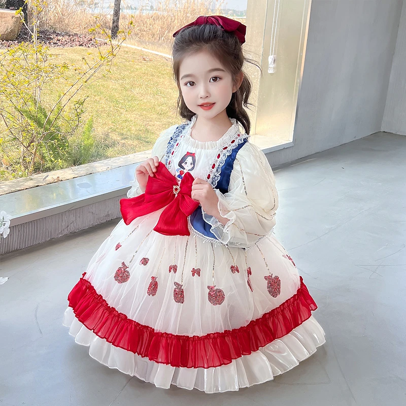 女小童公主裙春秋款2025新款女宝宝洋气洛丽塔连衣裙女孩春装裙子