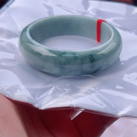 翡翠手镯未镶嵌61.3无大纹裂48小时鉴赏有白棉筋
