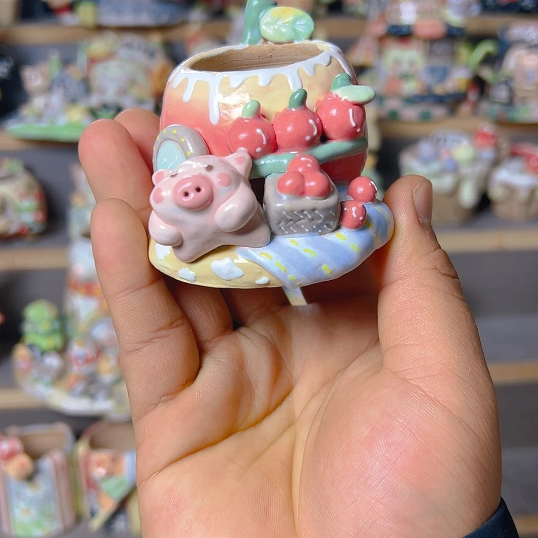 刘***毛老梧家的手工多肉花盆