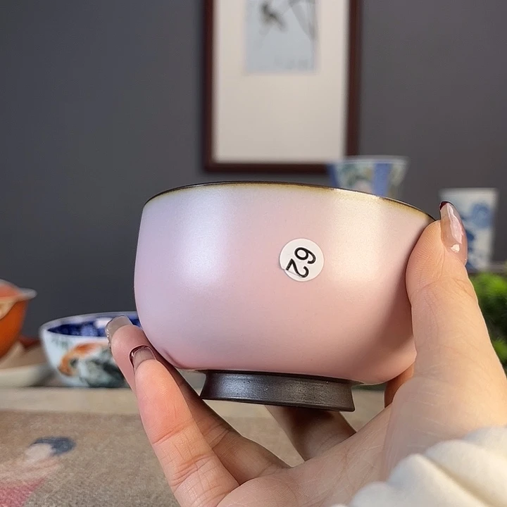 摆件景德柴烧茶杯多人