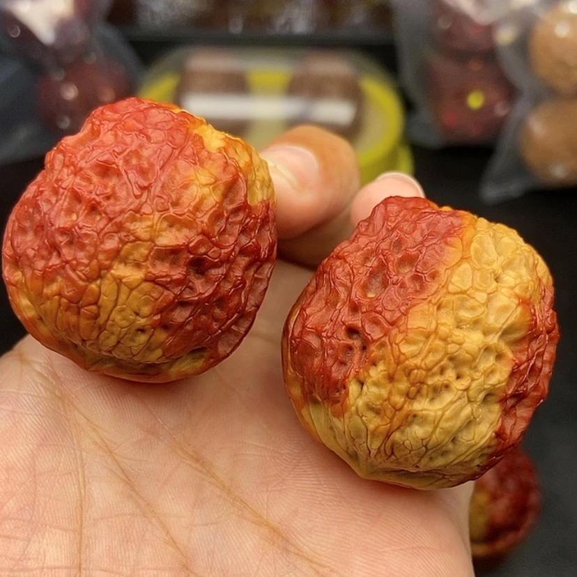 【闪购商品】把件文玩核桃39尺牡丹绣球50克
