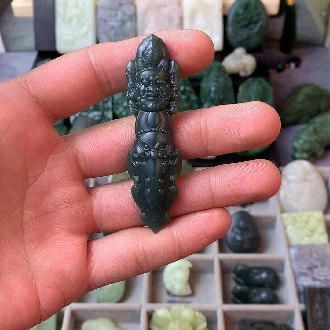 和田玉未镶嵌吊坠(不含链)