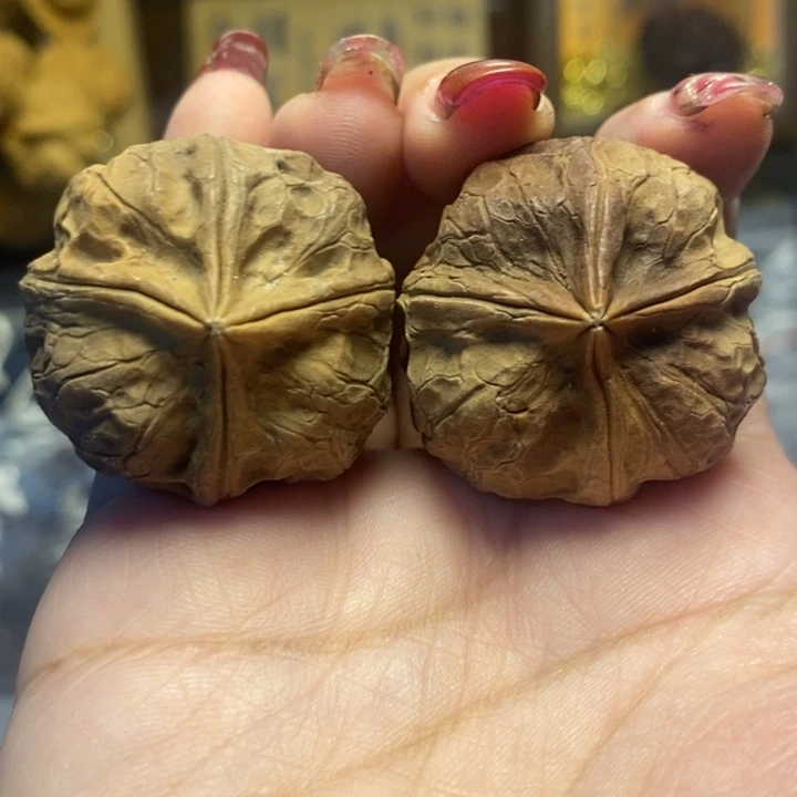 吊坠文玩核桃90七彩南瓜四棱