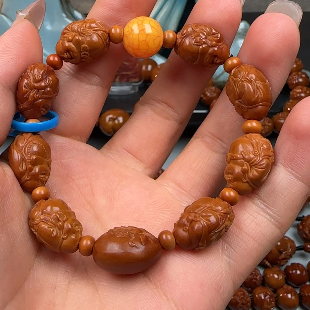 橄榄核吊坠旧**梦八宝弥勒