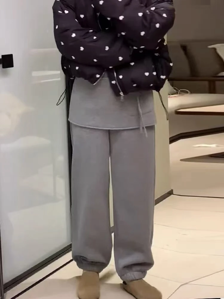 设计两件套可拆卸屁帘裙裤高腰束脚休闲裤 8066