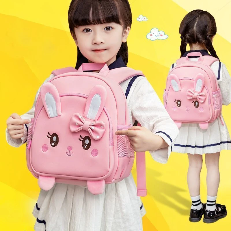 新疆乌市包邮】新款儿童书包幼儿园女白兔大中小黄鸭学前班可爱走