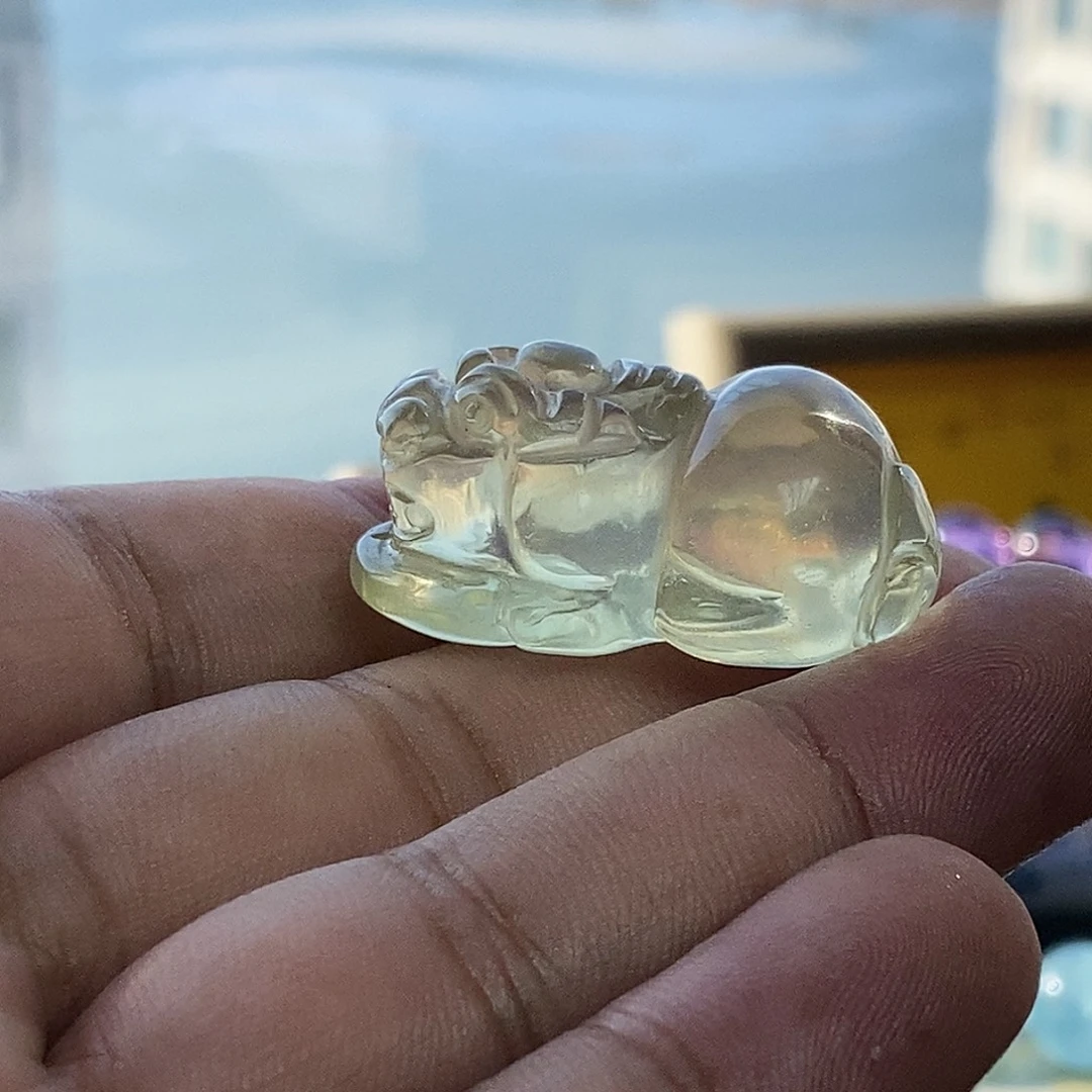 水晶未镶嵌手链巴西黄水晶貔恘