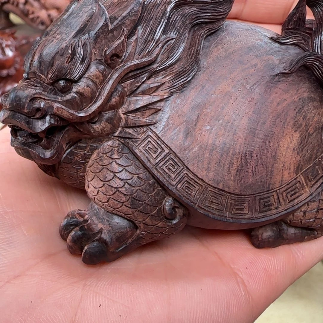 旻***旻黄花梨/降香黄檀龙龟 把玩件