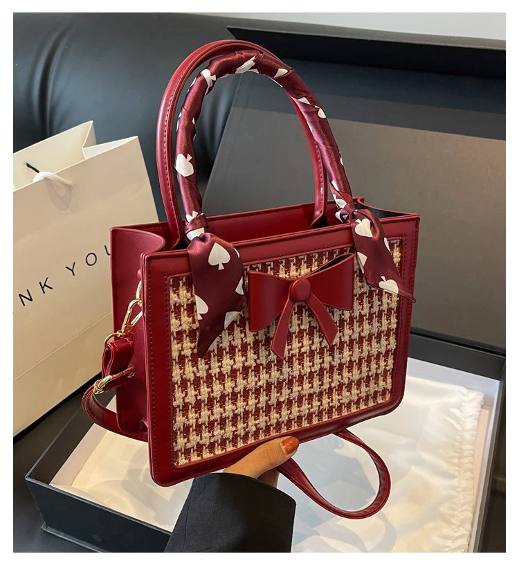 结婚包包高级感新娘包2025新款红色婚包时尚轻奢单肩手提斜挎包