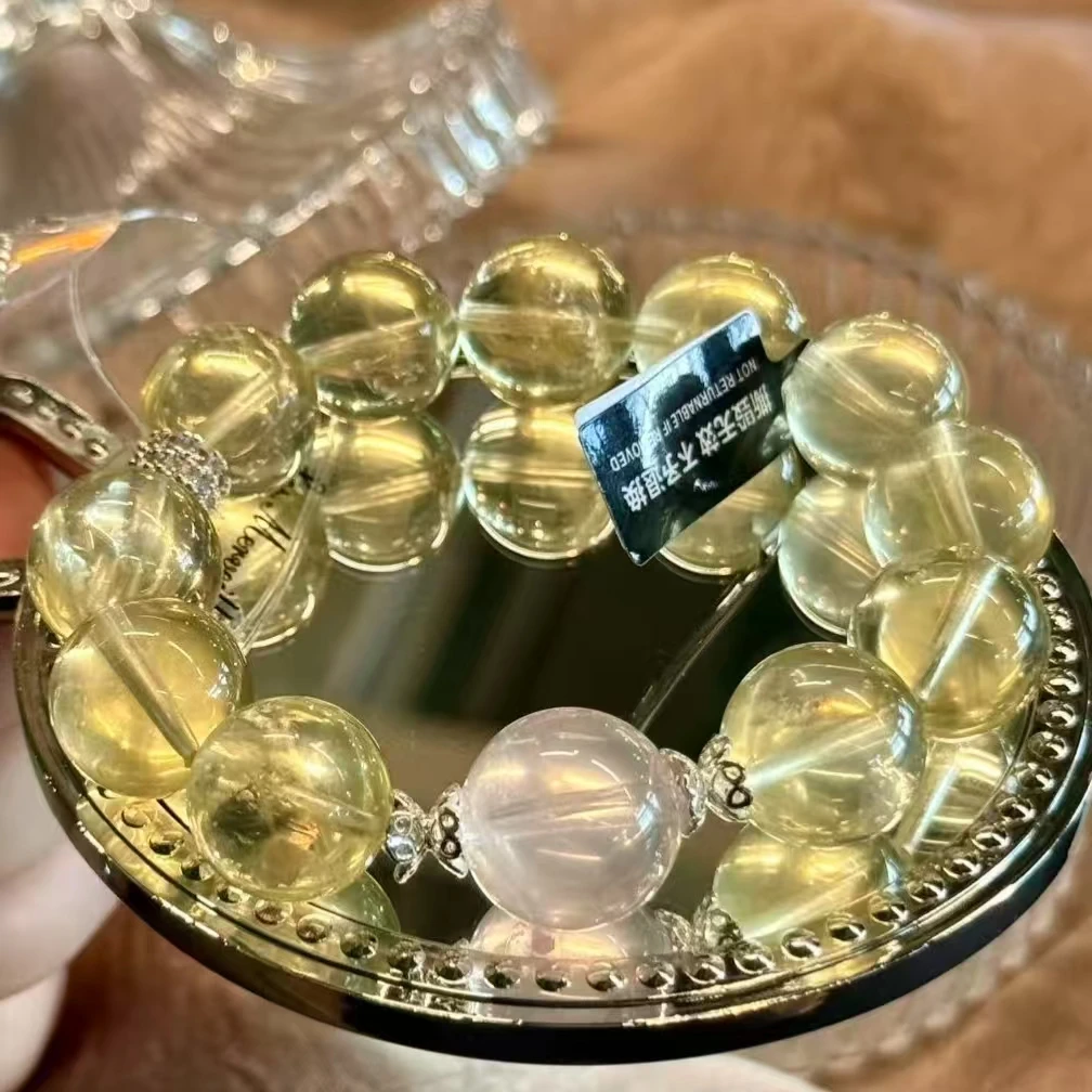 【忘情搞钱水】天然黄水晶搭配白水晶简约百搭招财转运