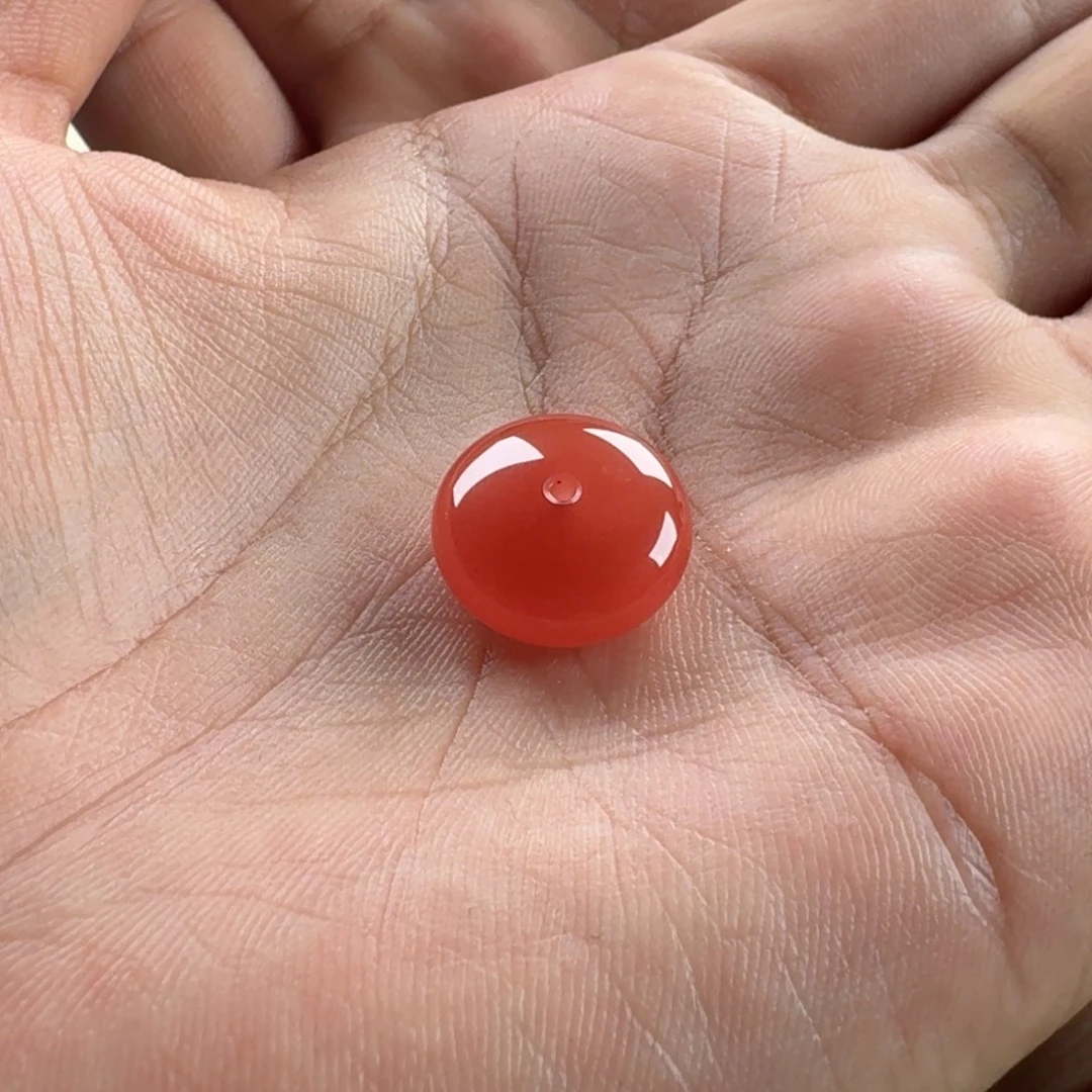 南红玛瑙未镶嵌平安扣15.3*7.4