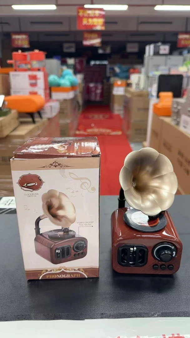 复古音响迷你桌面留声机生日礼物礼品必备