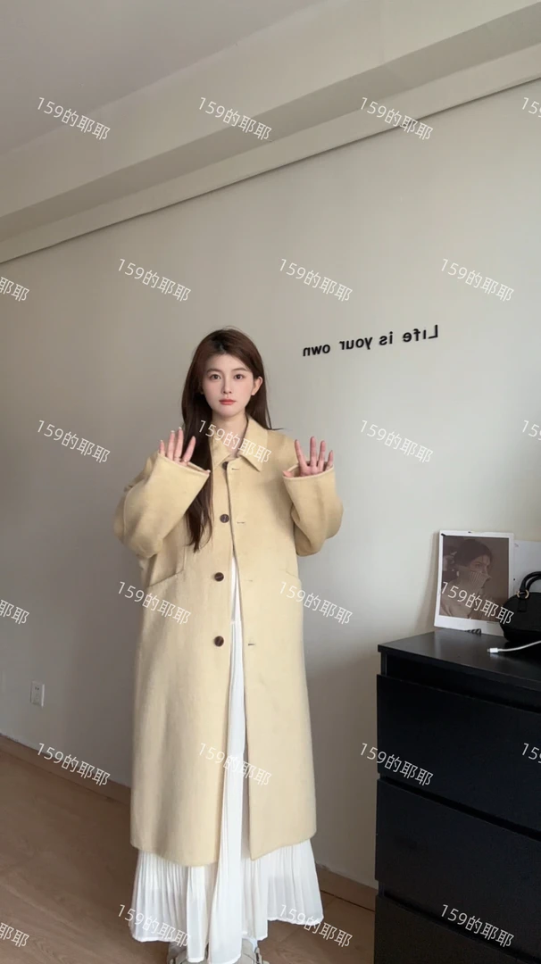 毛呢外套民族风呢大衣加厚中长款长款少女风时尚ys