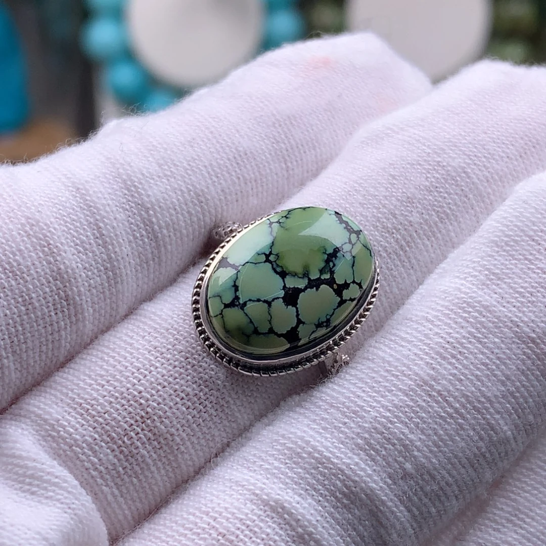 绿松石银S925镶嵌珠宝奇石