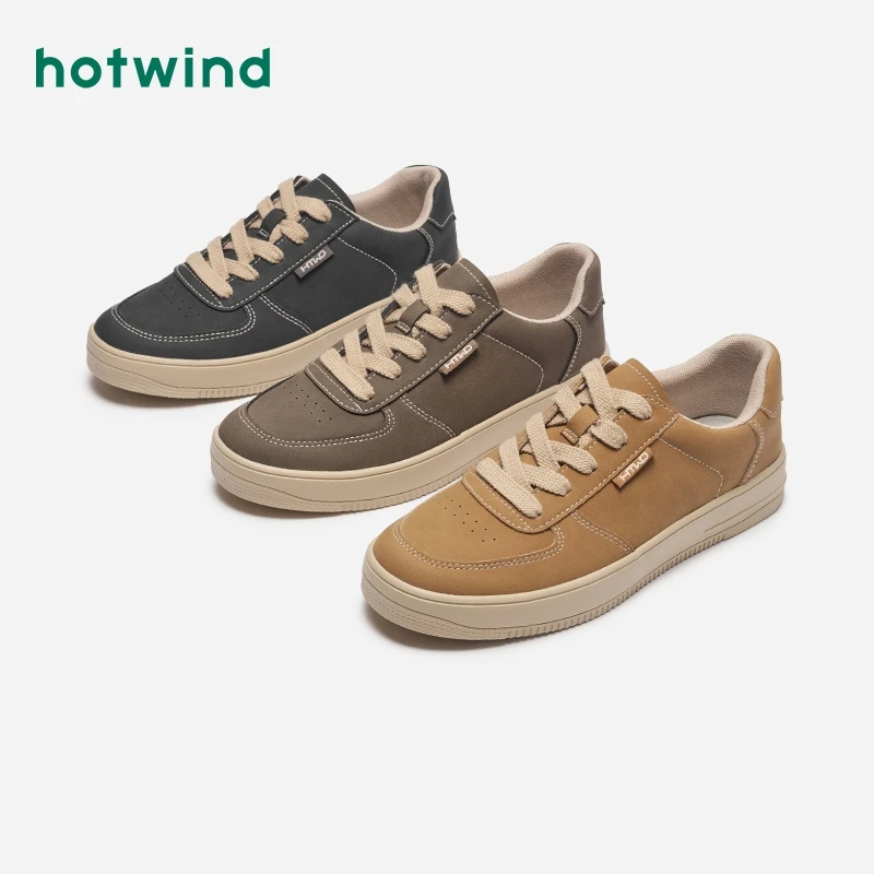 热风秋季新款男士厚底复古时尚休闲鞋H14M4735
