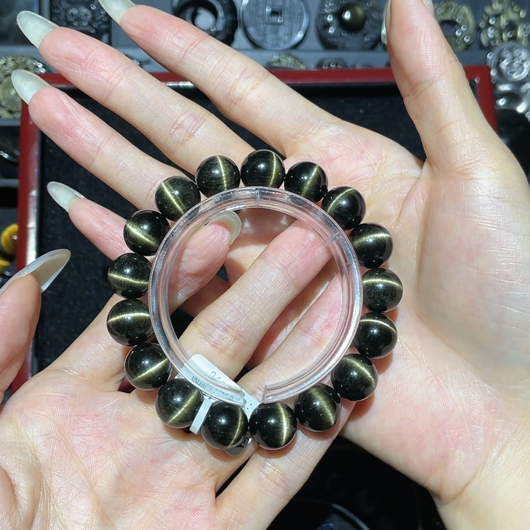 【闪购商品】未镶嵌黑曜岩手链流*～