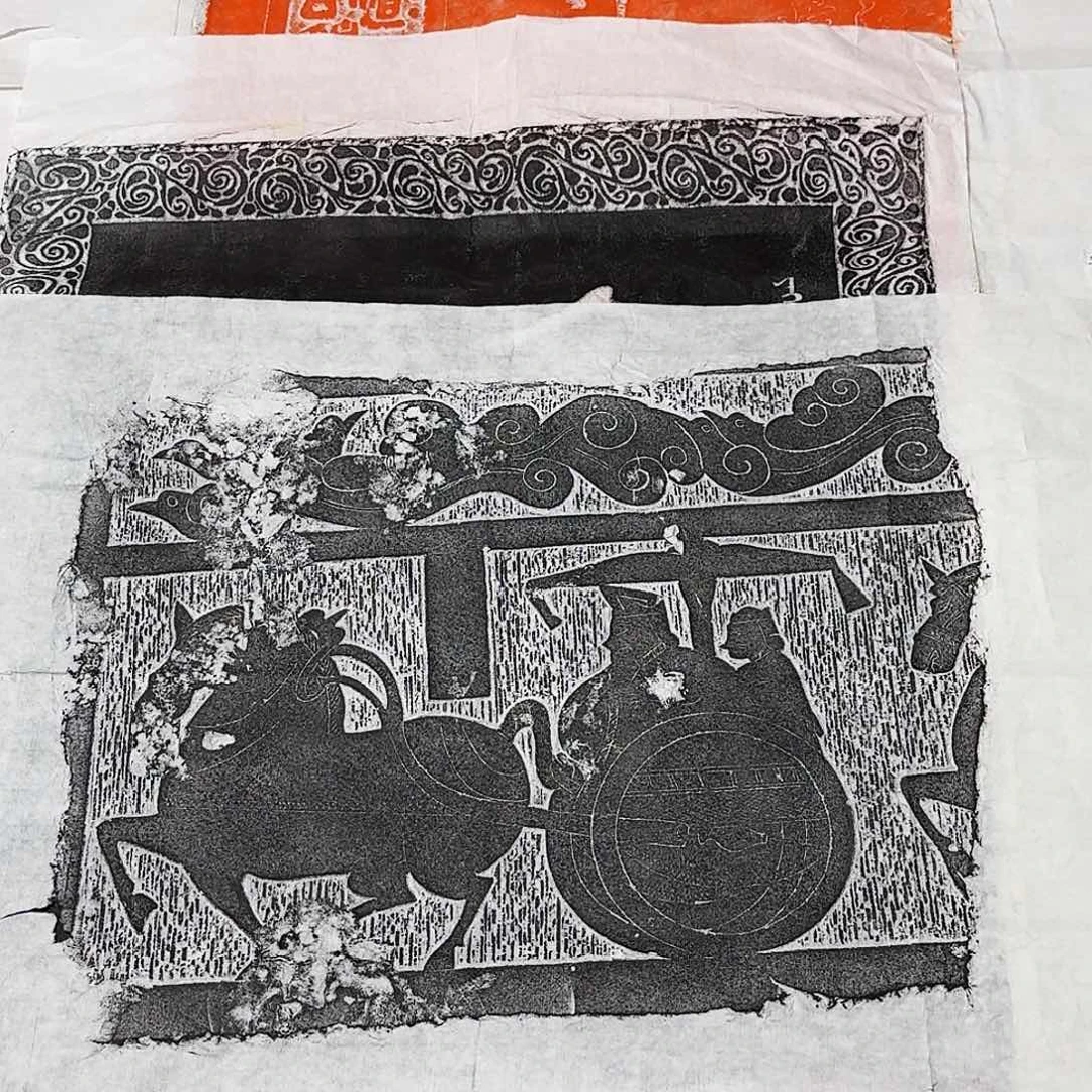 其他拓片用纸车马出行图