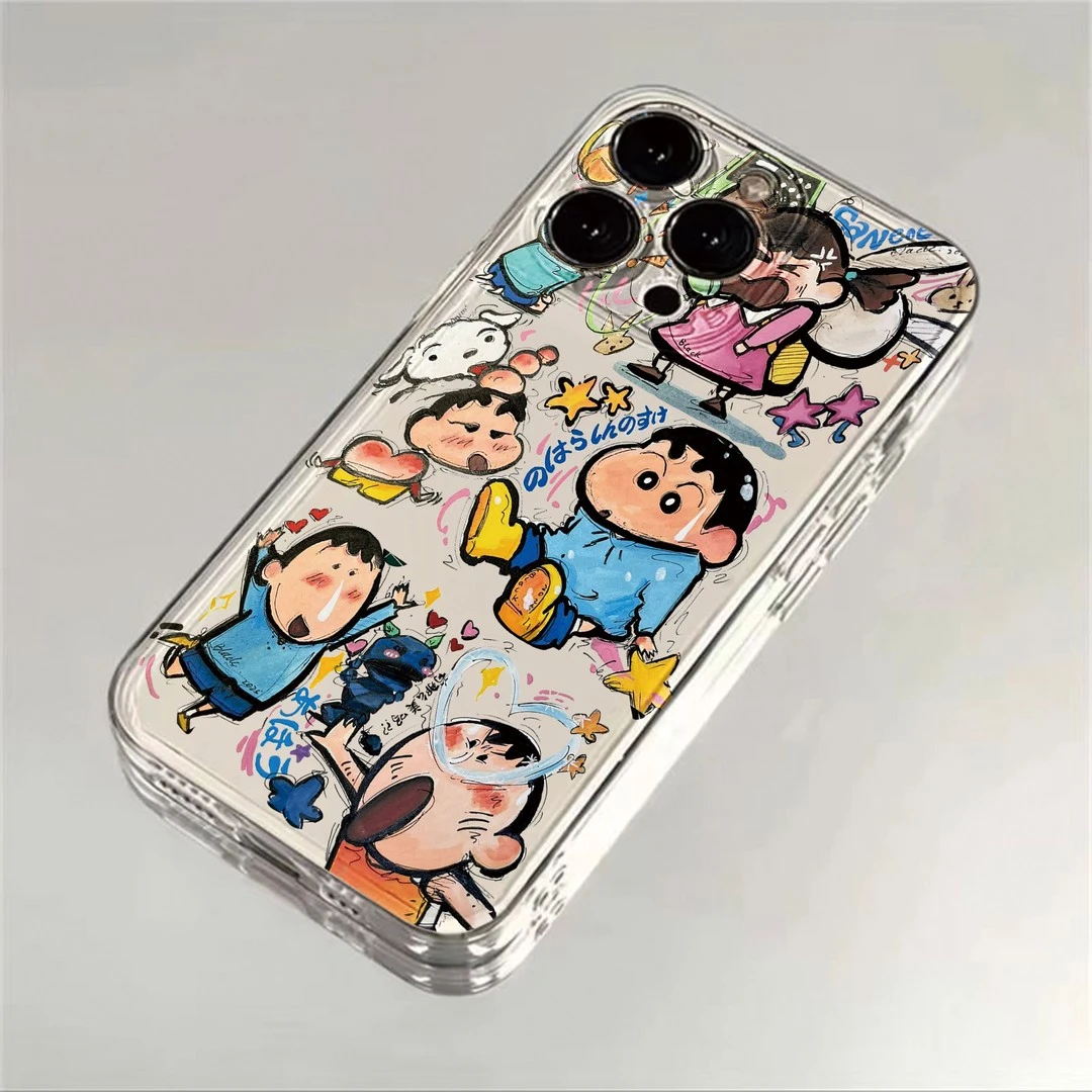 阿呆小新适用苹果16手机壳华为Pura70荣耀小米红米OPPOvivo软壳女