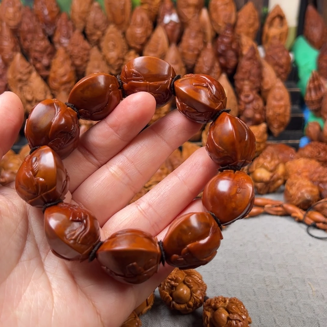热***头橄榄核手串/手链核雕